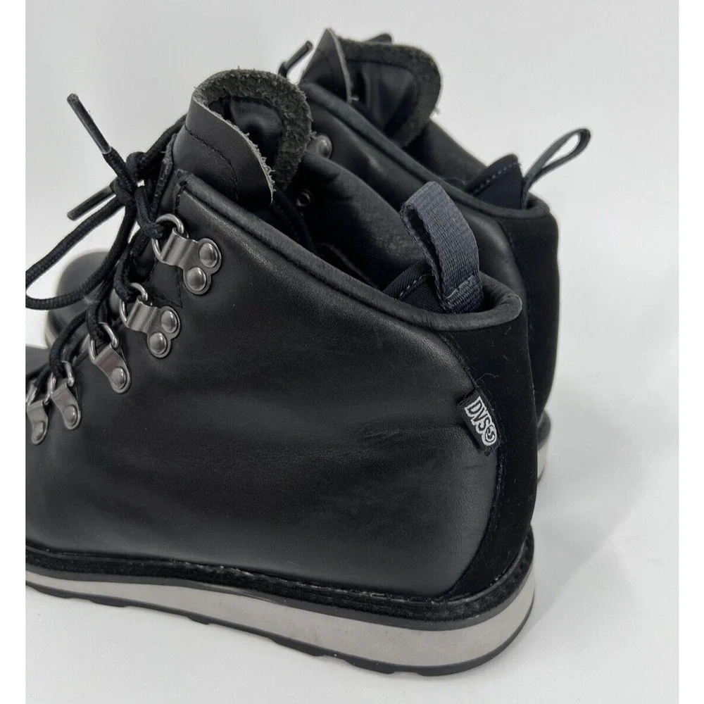DVS Yodeler Black Leather Snow Boots BMX DC MOTO Skate Rare Men's Size 8